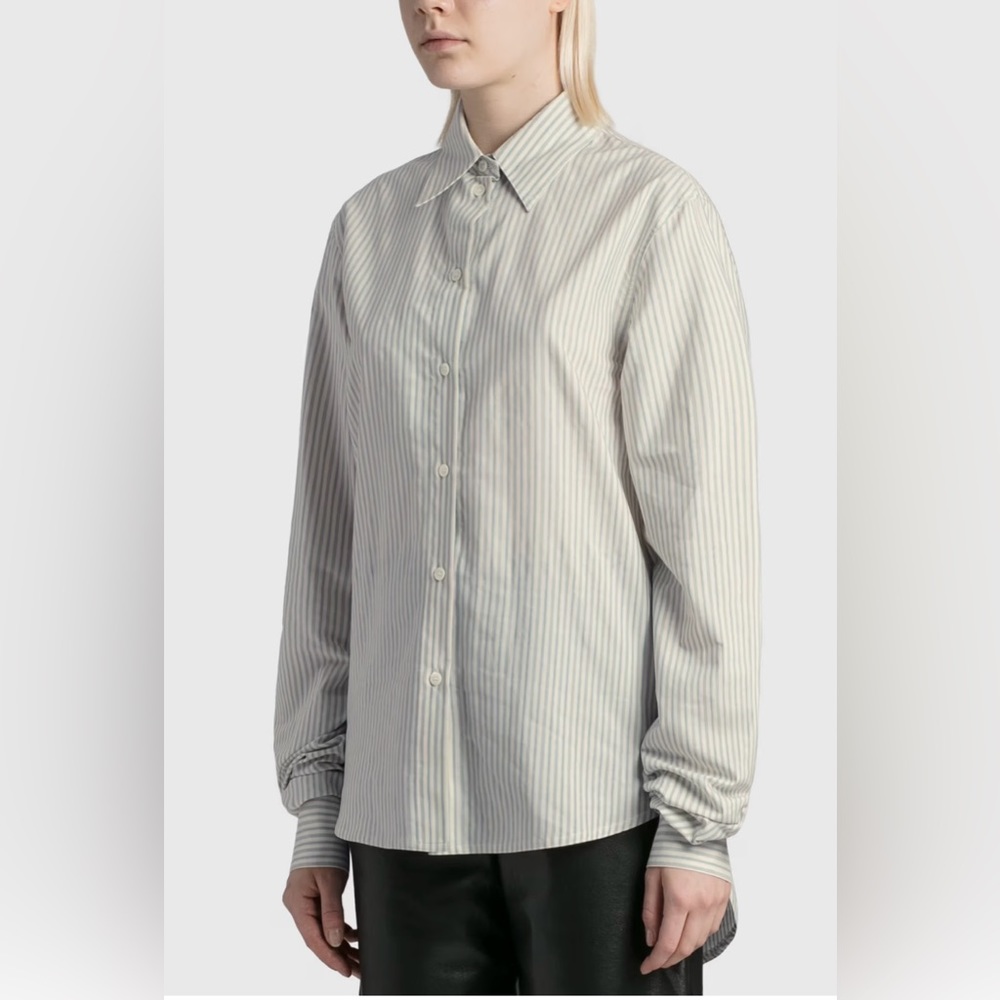 Striped Button-Up Women's Top